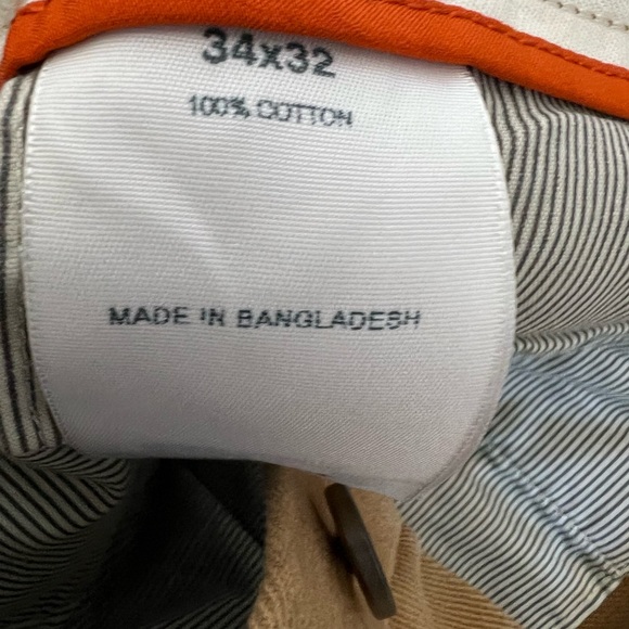 Dockers D1 Slim Fit Mens Chinos Trousers Tan W34 L32 Flat Front Zip Fly NEW - Picture 2 of 9